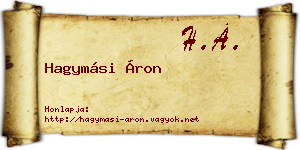 Hagymási Áron névjegykártya