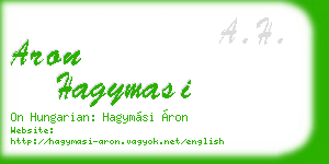aron hagymasi business card